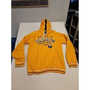 Buffalo Sabres Hockey Pullover Hoodie L GIII Sports by Carl Banks NHL Yellow